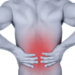 hombre con posible dolor de ciática o dolor muscular