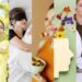 cinco imágenes de mujeres tomando buenos hábitos como hacer ejercicio, dormir bien, comer sano, salud mental, chequeo médico
