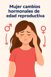 Mujer con cambios hormonales